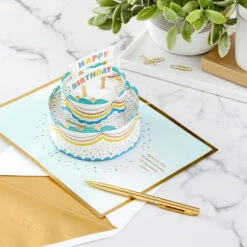 Hallmark Celebrating You Cake 3D Pop-Up Birthday Card -Hallmark Gift Shop Birthday Cake 3D PopUp Birthday Card 1299LAD2895 08