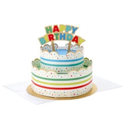 Hallmark Birthday Cake 3D Pop-Up Paper Party Decor