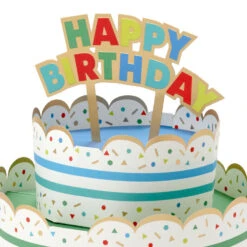 Hallmark Birthday Cake 3D Pop-Up Paper Party Decor -Hallmark Gift Shop Birthday Cake 3D PopUp Paper Party Decor 1999WDR2992 05