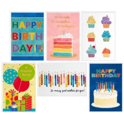 Hallmark Cake And Candles Assorted Boxed Birthday Cards, Pack Of 72 -Hallmark Gift Shop Birthday Cake Celebrate Birthday Cards Assortment 5STZ1270 02