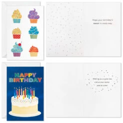 Hallmark Cake And Candles Assorted Boxed Birthday Cards, Pack Of 72 -Hallmark Gift Shop Birthday Cake Celebrate Birthday Cards Assortment 5STZ1270 04