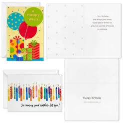 Hallmark Cake And Candles Assorted Boxed Birthday Cards, Pack Of 72 -Hallmark Gift Shop Birthday Cake Celebrate Birthday Cards Assortment 5STZ1270 05