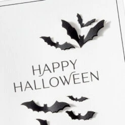 Hallmark Perfectly Unsettling Halloween Card -Hallmark Gift Shop Black Bats Happy Halloween Card 699IEH4001 04