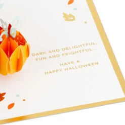 Hallmark Fun And Frightful 3D Pop-Up Halloween Card -Hallmark Gift Shop Black Cat on Pumpkins 3D PopUp Halloween Card 1299IEH1003 03