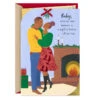 Hallmark Our Love Is A Gift Romantic Christmas Card For Her -Hallmark Gift Shop Black Couple Under Mistletoe Christmas Card for Wife 659SX7107 01
