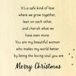 Hallmark Our Love Is A Gift Romantic Christmas Card For Her -Hallmark Gift Shop Black Couple Under Mistletoe Christmas Card for Wife 659SX7107 03