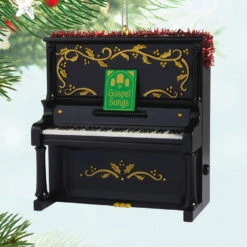 Hallmark I'll Fly Away Musical Ornament -Hallmark Gift Shop Black Piano With Red Tinsel Keepsake Ornament 5QSM7865 02