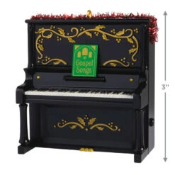 Hallmark I'll Fly Away Musical Ornament -Hallmark Gift Shop Black Piano With Red Tinsel Keepsake Ornament 5QSM7865 04