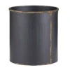 Black Recycled Iron And Brass Crock