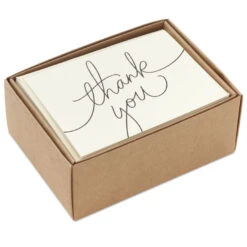 Hallmark Black Script Bulk Boxed Blank Thank-You Notes, Pack Of 40 -Hallmark Gift Shop Black Script Boxed Blank ThankYou Notes Multipack 1TYN2453 04