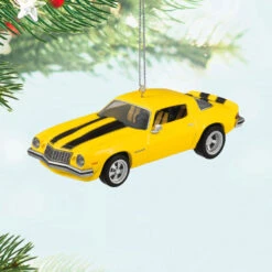 Hallmark The Car's The Star Transformers 1976 Chevrolet® Camaro® Bumblebee Metal Ornament -Hallmark Gift Shop Black Yellow Vintage Sports Car Keepsake Ornament 5QXR8325 02