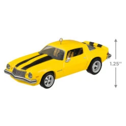 Hallmark The Car's The Star Transformers 1976 Chevrolet® Camaro® Bumblebee Metal Ornament -Hallmark Gift Shop Black Yellow Vintage Sports Car Keepsake Ornament 5QXR8325 04