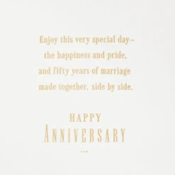 Hallmark Happiness And Pride, Side By Side 50th Anniversary Card -Hallmark Gift Shop Black and Gold 50th Anniversary Card 659AVY3276 03