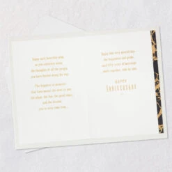 Hallmark Happiness And Pride, Side By Side 50th Anniversary Card -Hallmark Gift Shop Black and Gold 50th Anniversary Card 659AVY3276 04