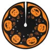 Hallmark Mini Halloween Time Fabric Tree Skirt, 12" -Hallmark Gift Shop Black and Orange Pumpkins Keepsake Tree Skirt 5QFO5384 01
