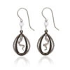 Silver Forest Black And Silver-Tone Metal Spiral Teardrop Earrings -Hallmark Gift Shop Black and Silver Metal Spiral Teardrop Earrings NE1393D 01