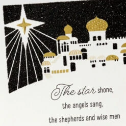 Hallmark Peace And Joy Bethlehem Scene Boxed Christmas Cards, Pack Of 16 -Hallmark Gift Shop Black and White Bethlehem Boxed Christmas Cards 1XPX2575 05