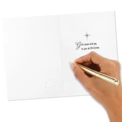 Hallmark Peace And Joy Bethlehem Scene Boxed Christmas Cards, Pack Of 16 -Hallmark Gift Shop Black and White Bethlehem Boxed Christmas Cards 1XPX2575 06