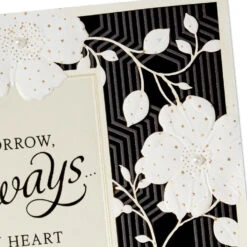 Hallmark My Heart Is Yours Romantic Anniversary Card -Hallmark Gift Shop Black and White Flowers Romantic Anniversary Card 999AVY3497 06