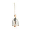 Demdaco Mini Inspired Bell, Blessed -Hallmark Gift Shop Blessed Mini Stoneware Bell With Cross Cutout 1008010010 01