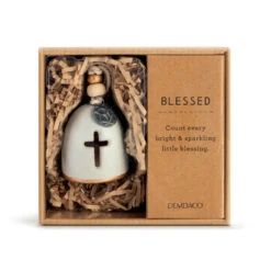 Hallmark Gift Shop -Hallmark Gift Shop Blessed Mini Stoneware Bell With Cross Cutout 1008010010 02