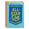 Hallmark You're All In And All Heart Birthday Card For Son With Removable Banner -Hallmark Gift Shop Blue AllStar Banner Birthday Card for Son 899MAN4292 01