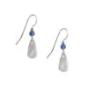 Silver Forest Blue Bead And Silver-Tone Metal Teardrop Earrings -Hallmark Gift Shop Blue Bead and Silver Teardrop Earrings E8981 01