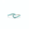 Pura Vida Neon Wave Silver Ring, Size 6 -Hallmark Gift Shop Blue Beads Silver Wave Ring 1010JERG1151SILV6 01