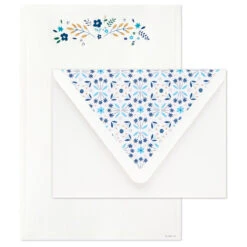 Hallmark Blue Floral Stationery Set, Box Of 20 -Hallmark Gift Shop Blue Floral Stationery Set 1499STN1140 03