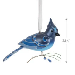 Hallmark The Beauty Of Birds Steller's Jay Ornament -Hallmark Gift Shop Blue Jay Bird Keepsake Ornament 1799QXR8057 03