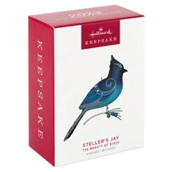 Hallmark The Beauty Of Birds Steller's Jay Ornament -Hallmark Gift Shop Blue Jay Bird Keepsake Ornament 1799QXR8057 04