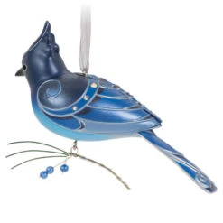 Hallmark The Beauty Of Birds Steller's Jay Ornament -Hallmark Gift Shop Blue Jay Bird Keepsake Ornament 1799QXR8057 06