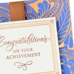 Hallmark You Worked Hard For This Achievement Congratulations Card -Hallmark Gift Shop Blue Paisley Congratulations Card 659M2076 05