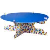 Hallmark Bold Blue And Confetti Cake Stand -Hallmark Gift Shop Blue Pedestal Cake Stand With Confetti Base 3CPP1183 01