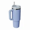Blue Insulated Stainless Steel Travel Mug With Straw, 40 Oz. -Hallmark Gift Shop Blue Stainless Steel Travel Mug With Handle and Straw P218 01