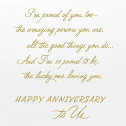 Hallmark I'm Proud Of Us Anniversary Card -Hallmark Gift Shop Blue Tropical Leaves Anniversary Card 899AVY3311 03