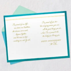 Hallmark I'm Proud Of Us Anniversary Card -Hallmark Gift Shop Blue Tropical Leaves Anniversary Card 899AVY3311 04