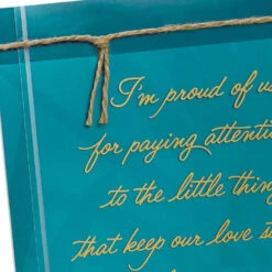 Hallmark I'm Proud Of Us Anniversary Card -Hallmark Gift Shop Blue Tropical Leaves Anniversary Card 899AVY3311 05