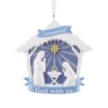 Modern Nativity Religious Hallmark Ornament -Hallmark Gift Shop Blue White Nativity Christmas Ornament 1HGO3598 01
