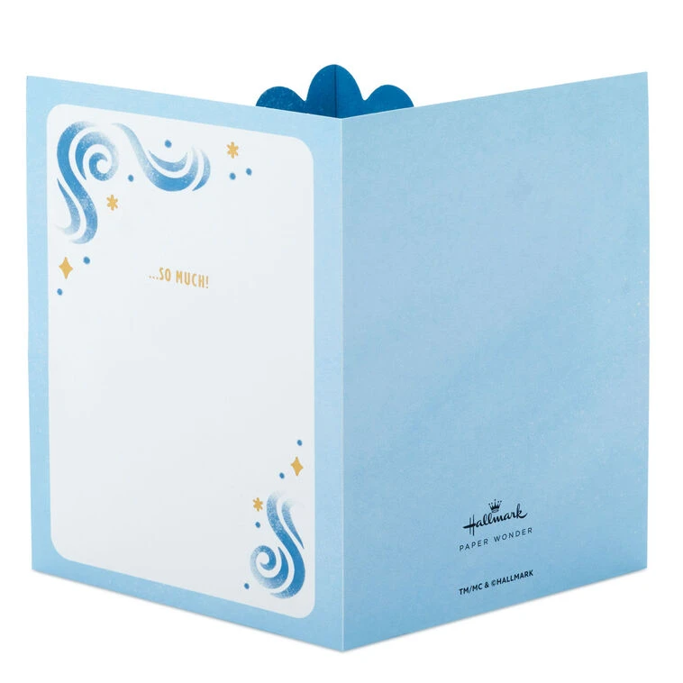 Hallmark Blue And Gold 3D Pop-Up Thank-You Card 4 Hallmark Blue And Gold 3D Pop-Up Thank-You Card - Image 2