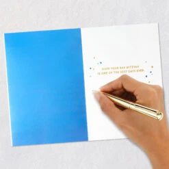 Hallmark Blue And Gold Confetti Bar Mitzvah Card -Hallmark Gift Shop Blue and Gold Confetti Lettering Bar Mitzvah Card 859LAD4455 06