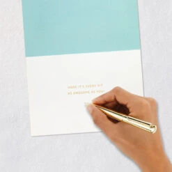 Hallmark A Day As Awesome As You Birthday Card For Dad -Hallmark Gift Shop Blue and Gold Letters Dad Birthday Card 759LAD2946 06