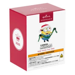 Hallmark Minions Bob Trims The Tree Ornament With Sound -Hallmark Gift Shop Bob Minion Green Tinsel Garland Keepsake Ornament 5QXI8145 08