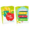 Hallmark Great Teacher Assorted Thank-You Cards, Pack Of 6 -Hallmark Gift Shop Books and Apple Teacher ThankYou Cards Assortment 5GGJ4011 01