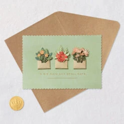 Hallmark Sending Love To You Always Birthday Card -Hallmark Gift Shop Botanical Envelopes Signature Birthday Card 759LAD3227 06