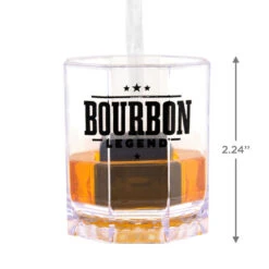 Bourbon Legend Lowball Glass Hallmark Ornament -Hallmark Gift Shop Bourbon Legend Lowball Glass Christmas Ornament 1HAJ2078 04
