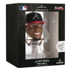 Hallmark MLB Atlanta Braves™ Ronald Acuña Jr. Bobblehead Ornament -Hallmark Gift Shop Braves Ronald Acua Jr. Bobblehead Christmas Ornament 1OSL2667 08
