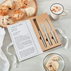 Breakfast Tools In Cardboard Book Box, Set Of 3 -Hallmark Gift Shop Breakfast Tools in Cardboard Book Box J2320 04