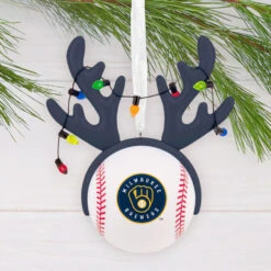 MLB Milwaukee Brewers™ Reindeer Baseball Hallmark Ornament -Hallmark Gift Shop Brewers Reindeer Baseball Christmas Ornament 1OSL2705 02