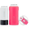 BruMate Neon Pink Stainless Steel 3-in-1 Can Cooler, 12/16 Oz. -Hallmark Gift Shop Bright Pink 3in1 Can Cooler HT16NP 01
